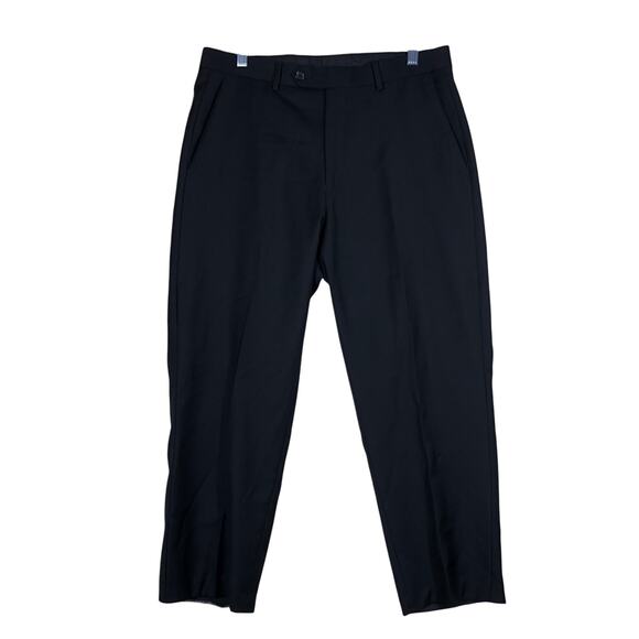 Michael Kors Men’s Classic Fit 100% Wool Suit Pants Black 32W with 25" Inseam - Picture 1 of 6